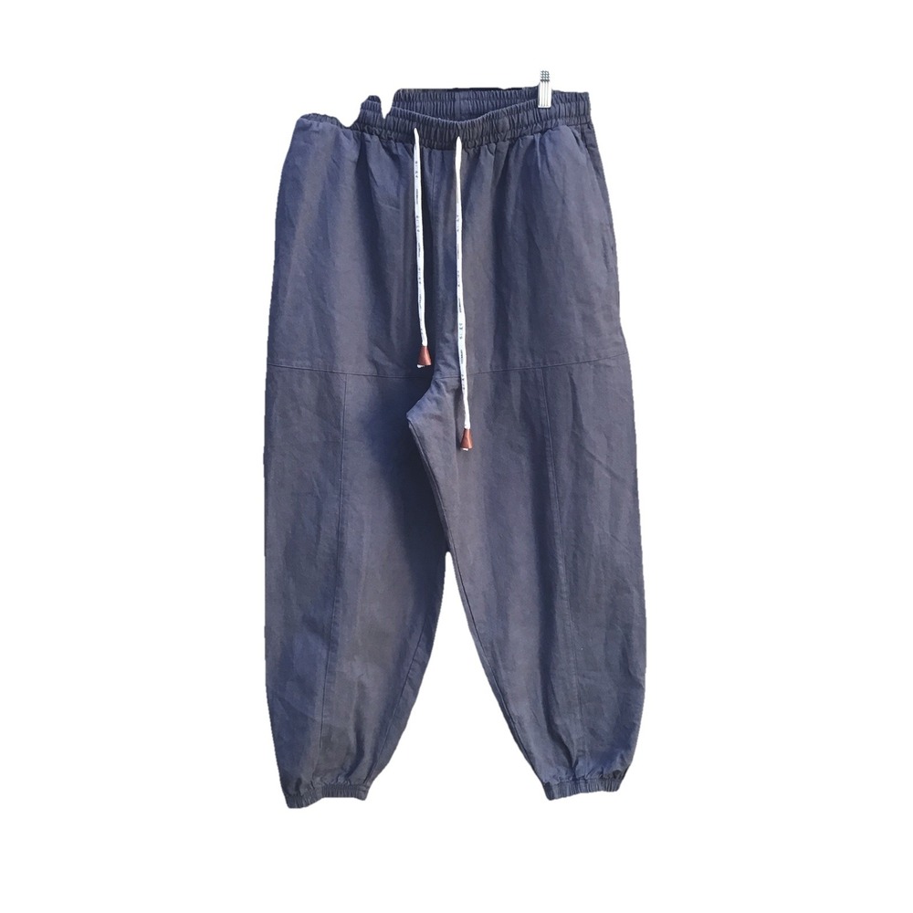 Kidoriman Men's Medium Gray Drop Crotch Jogger Pants Japanese Style 31x25